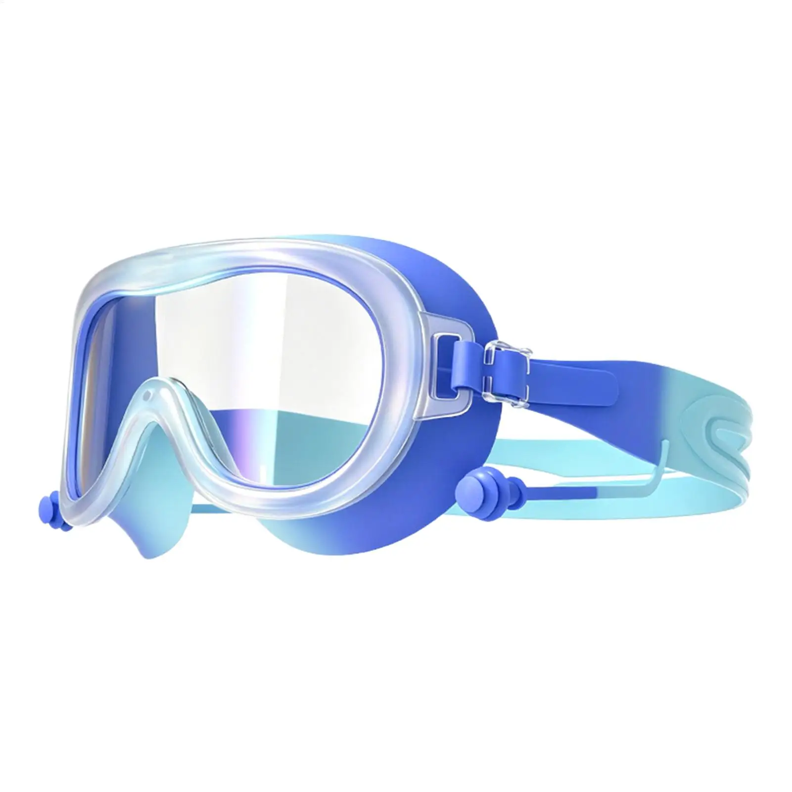 Kids Goggles Anti-Fog Wide View Glasses With Earplugs UV Protection Girls Goggles With Adjustable Strap For Kids Ages 3-14