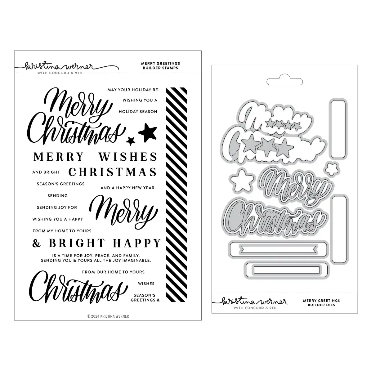 

2024 Christmas Merry Letter Clear Stamps Metal Cutting Dies for DIY Scrapbook Handcraft Card Craft Template Supplies Decoration