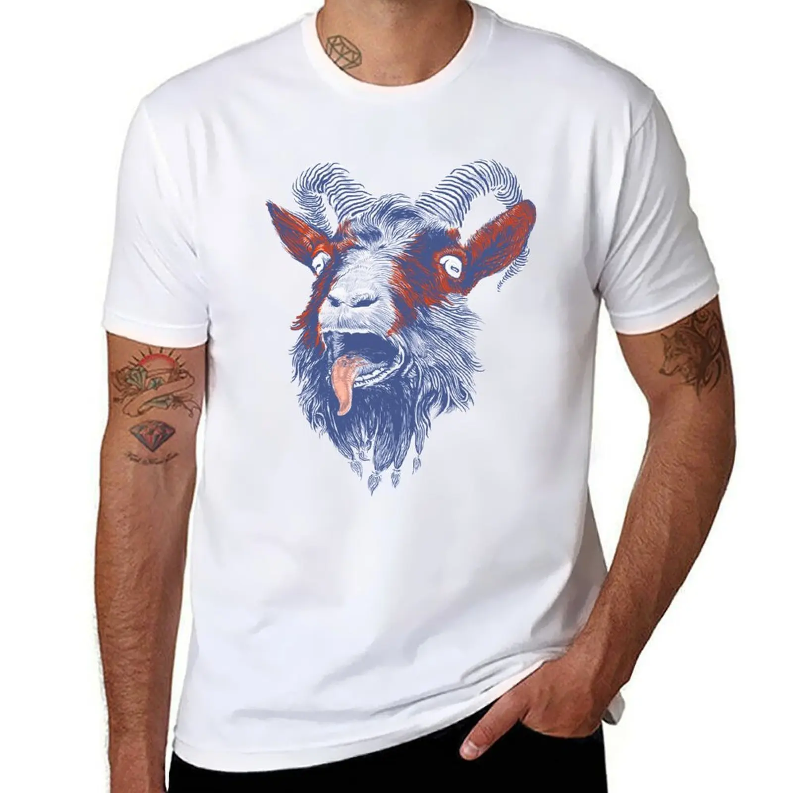 

Screaming Goat T-Shirt cotton tshirt 100% graphic t shirts for man T-Shirt