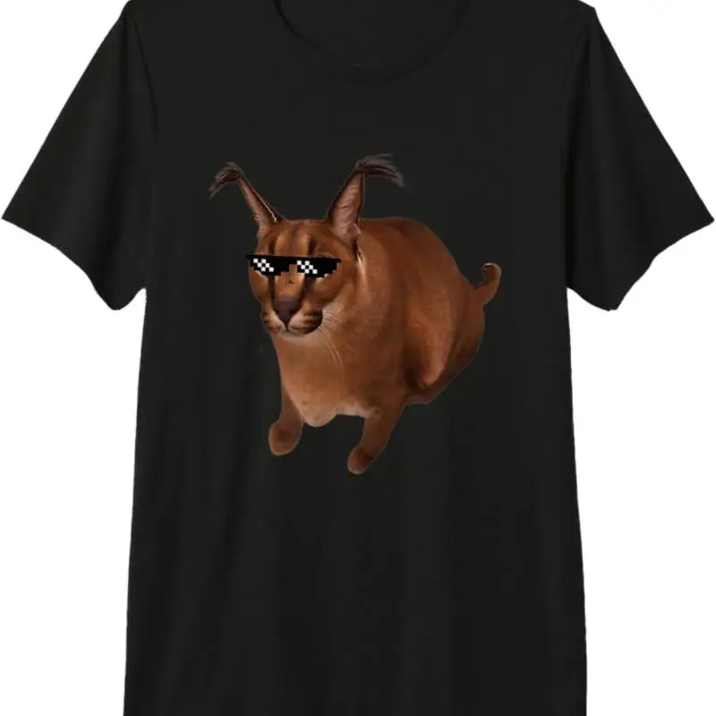 Big Floppa Sunglasses Cute Caracal Cat Lover T-Shirt