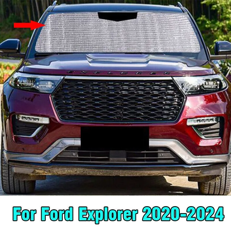 

For Ford Explorer 20-24 Sunshade Front Window Curtain Shade Sun Windshield Visor