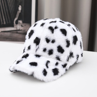 Classic Faux Fur Baseball Cap  Warm Plush Dad Hat Breathable Adjustable Winter Sun Hats For Women Outdoor