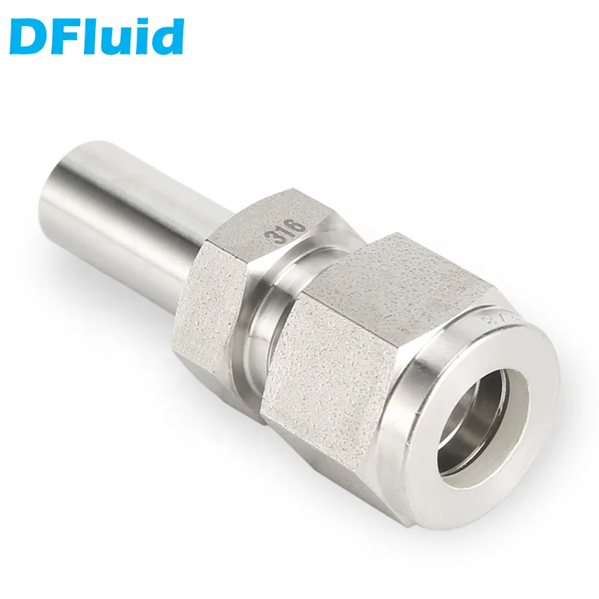 Stainless Steel 316 Tube Pipe to LOK Adapter Double Ferrule Compression Fitting 1/4