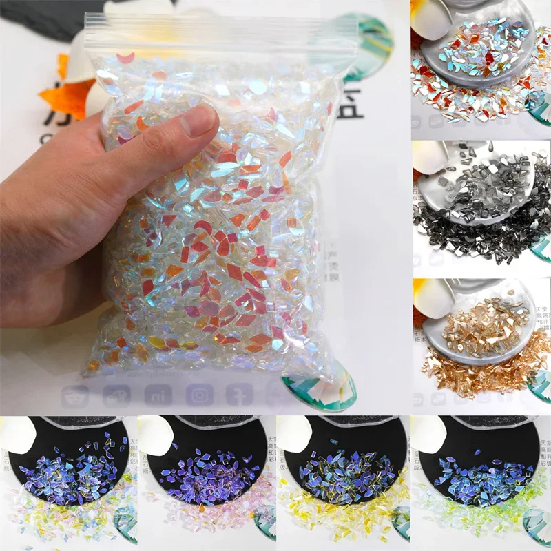 100 adet 3D Aurora Mix şekli Rhinestones Nail Art Charms AB kristal cam tırnak takı süslemeleri DIY manikür süs aksesuar