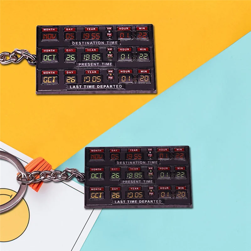 AB66-Keychain Movie Keychain Science Fiction Comedy Movie Interesting Keychain Movie Peripherals Back Tothefuture2