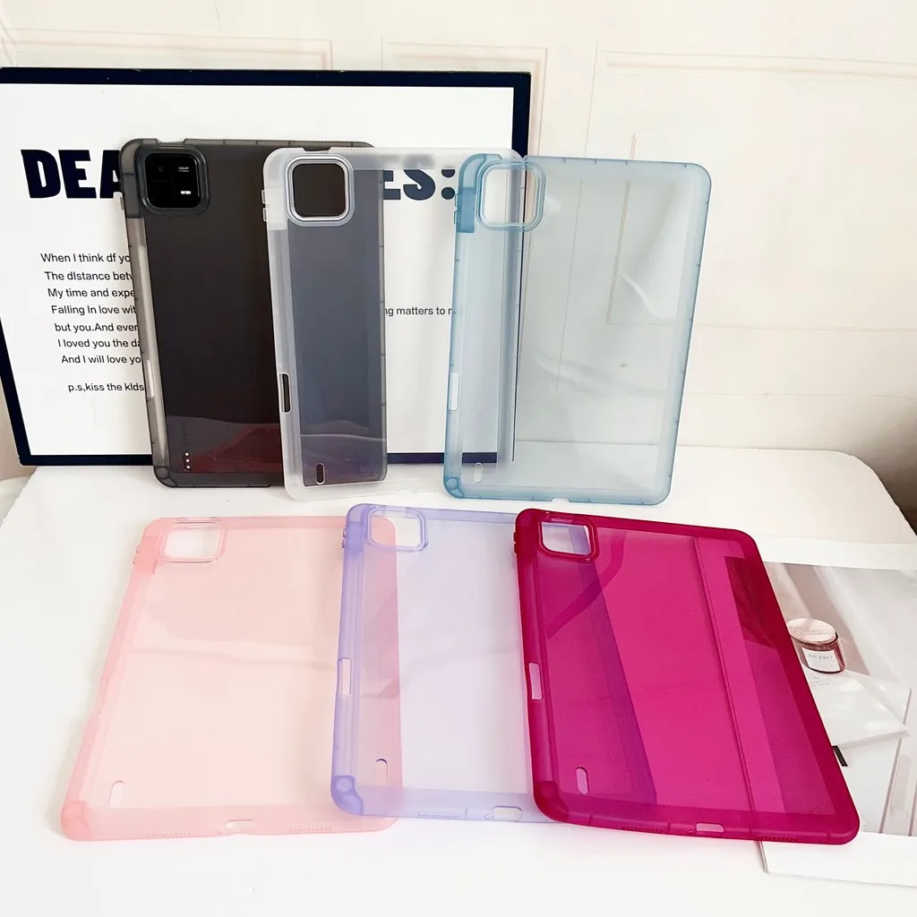 

Прозрачный мягкий чехол из ТПУ для Xiaomi Pad 7 7Pro 11,2 дюйма 5 6 Pro Redmi Pad SE 11-дюймовый защитный чехол со слотом для ручки