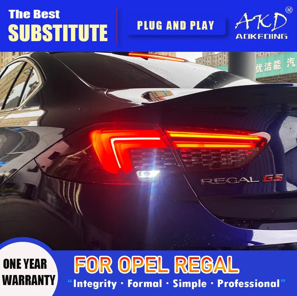 

AKD Tail Lamp for Opel Buick Regal LED Tail Light 2017-2021 Regal Regal Fog Brake Turn Signal Automotive Accessorie