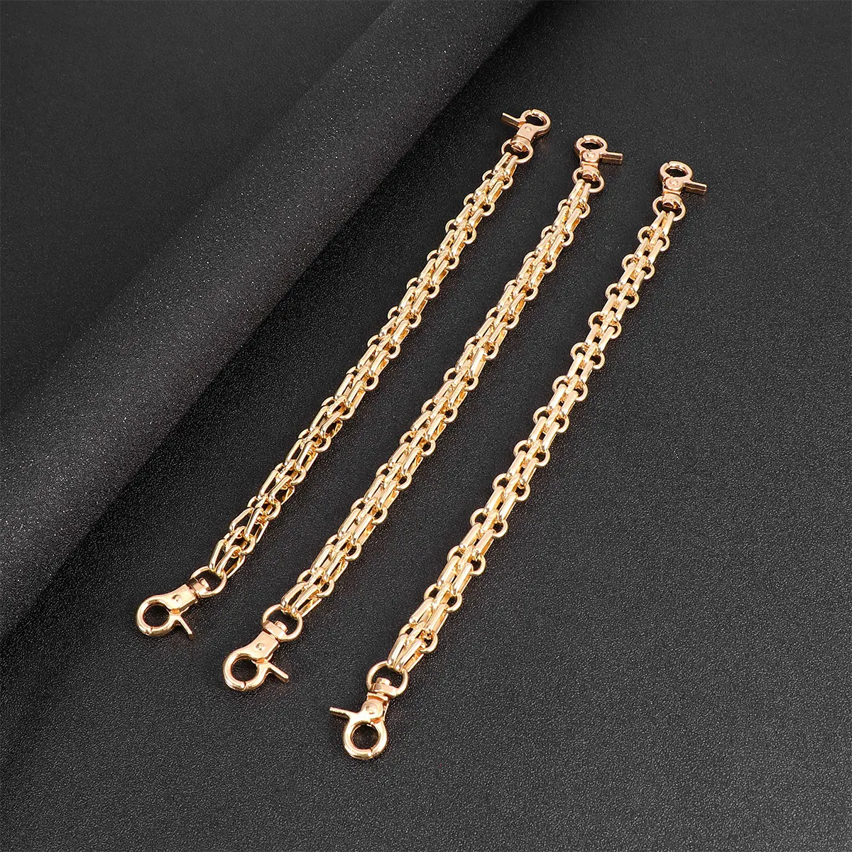 3 قطعة 26 سنتيمتر محفظة نسائية للعملات المعدنية ملحقات السلسلة ضوء الذهبي سبائك الزنك مشبك للإزالة Diy بها بنفسك أشرطة الحقائب لحقيبة يد استبدال حقيبة #3