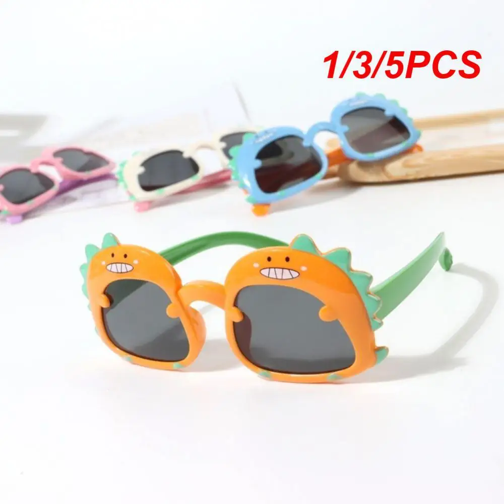 1/3/5PCS Kids Sunglasses Uv400 Pc Material Lovely Cartoon Travel Versatile Eyewear Women's Sunglasses Children's Sunglasses