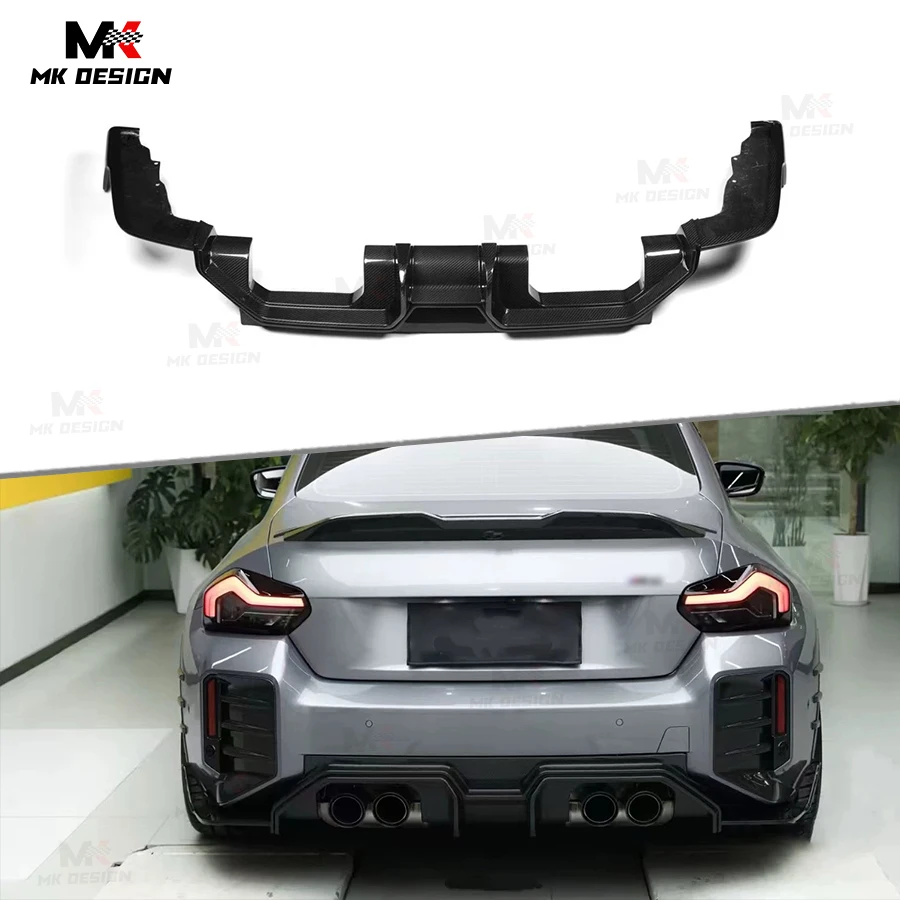 

Задний бампер из сухого углеродного волокна в стиле AD, диффузор для BMW M2 G87 2023+, задний диффузор, бампер, комплект кузова, отделка автомобильных аксессуаров