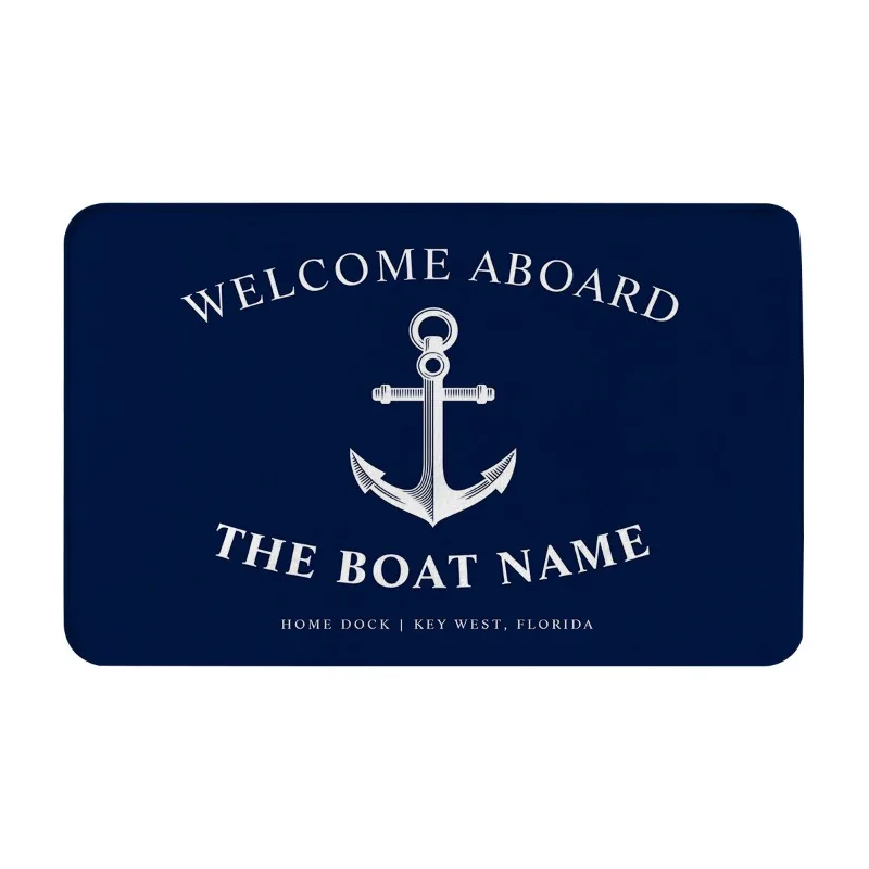 Dark Blue Anchor Nautical Door Mats Soft Entry Door Mats Kitchen Mats Living Room Rugs Bathroom Mats Small Rugs