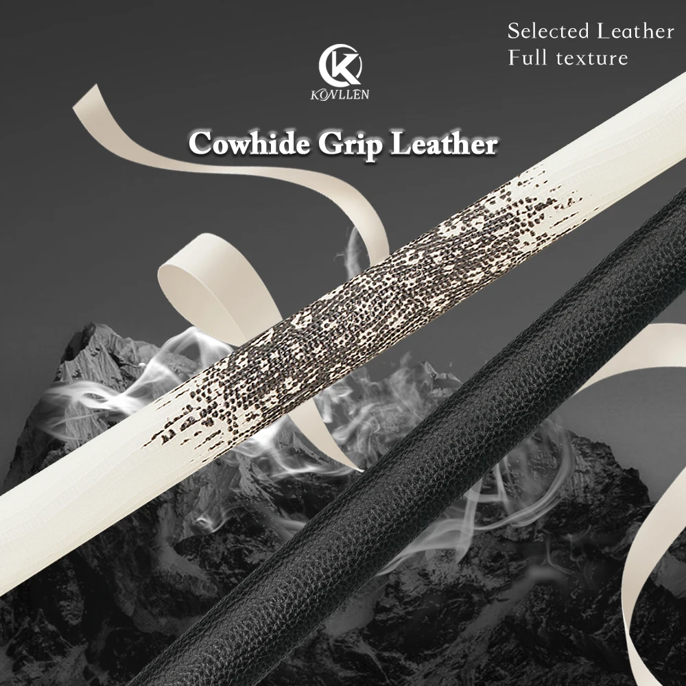 KONLLEN Leather Grip Wrap Cowhide Waterproof Non-slip Lizard Skin 325*100*0.6mm Leather Billiard Pool Cue Billiard Accessory