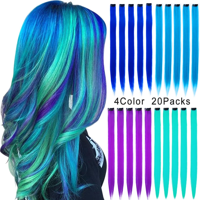 20PCS Colored Hair Extension 22