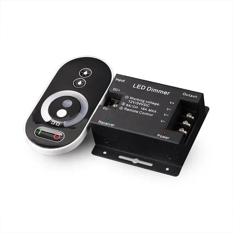 

Диммер RF Touch Пульт дистанционного управления для одноцветной лампы, драйвер полосы лампы, 12 В, 24 В постоянного тока, 432 Вт, 6 А/ка, светодиодный контроллер