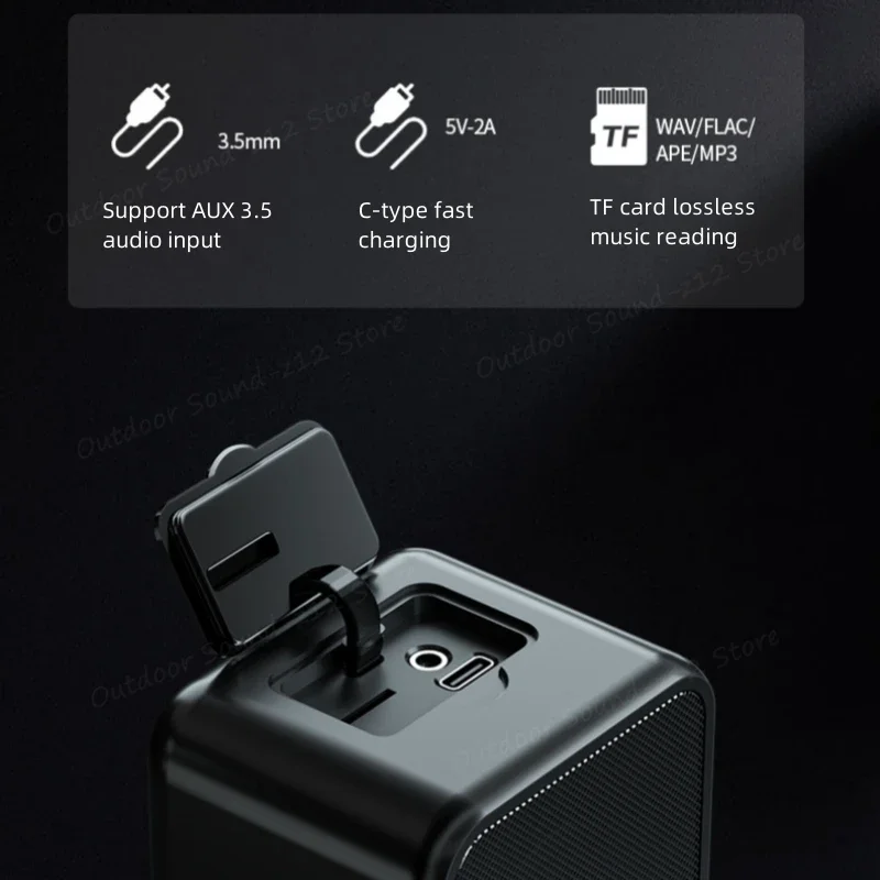 ลำโพงบลูทูธไร้สายแบบพกพา V35 TWS 30W กันน้ำเครื่องเล่นเสียง IPX6ลำโพงซาวด์บาร์
