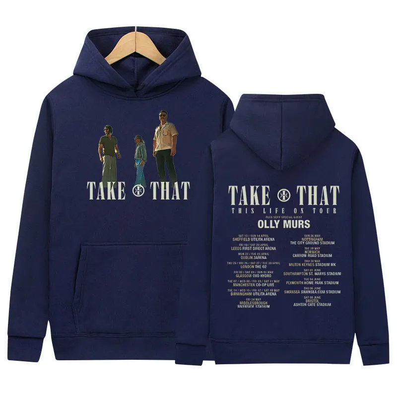 Sudadera con capucha con estampado de Take That This Life on Tour para hombre, Jersey Retro de Hip Hop, sudadera Unisex de gran tamaño, ropa de calle de moda, 2024