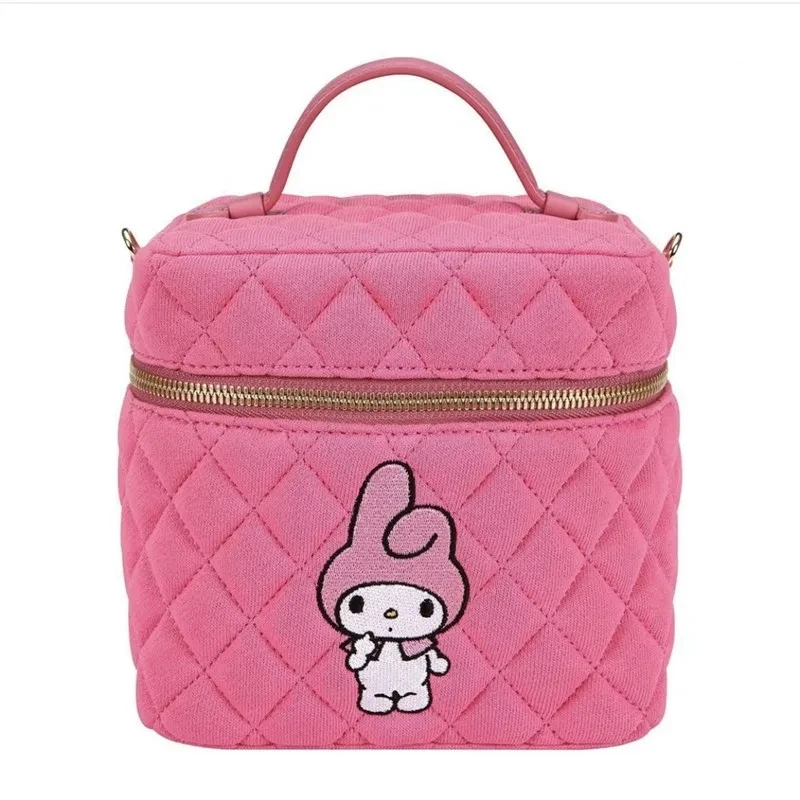 Kawaii Sanrio Bag Hellokitty Mymelody LittleTwinStars Cartoon Embroidery Bucket Bag Diamond Chain Bag Bucket Bag Messenger Bag