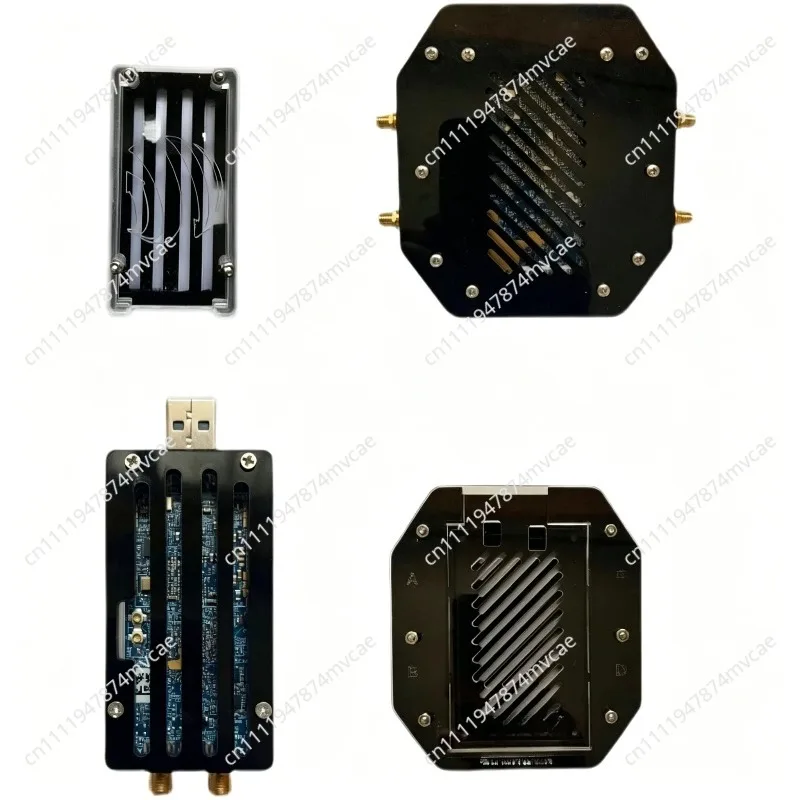 ‌Lightweight Aluminum Case for LimeSDR PortaPack & HackRF One - Portable Shield Cover with Ventilation Holes