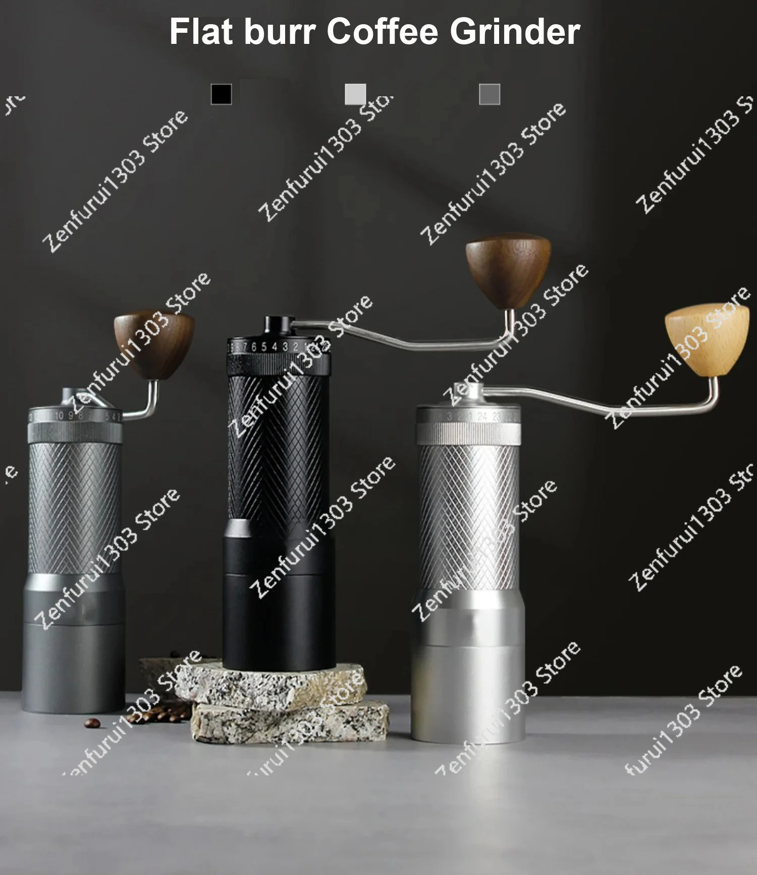 Professional Manual Coffee Bea - Coffee Grinder Burr Flat 评论和价格