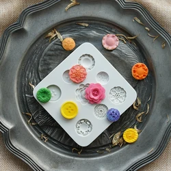 Buttons 100% Platinum Silicone Sugarcraft Mold, Fondant Cake Decorating Tools Bakeware