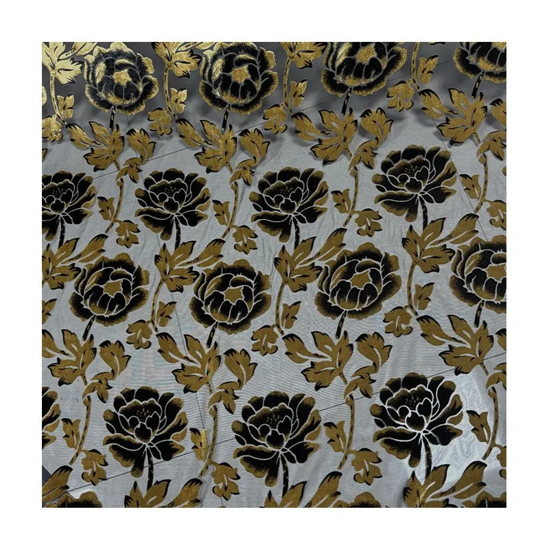 فستان نوم من القماش المنسوج والحرير المخملي المطبوع والمنقوش شيونغسام