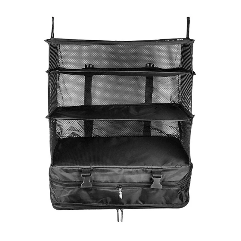 3 Layers Outdoor Camping Storage Hanging Bag Portable Waterproof Drying Net Foldable Hiking Travel Package Mesh Bag