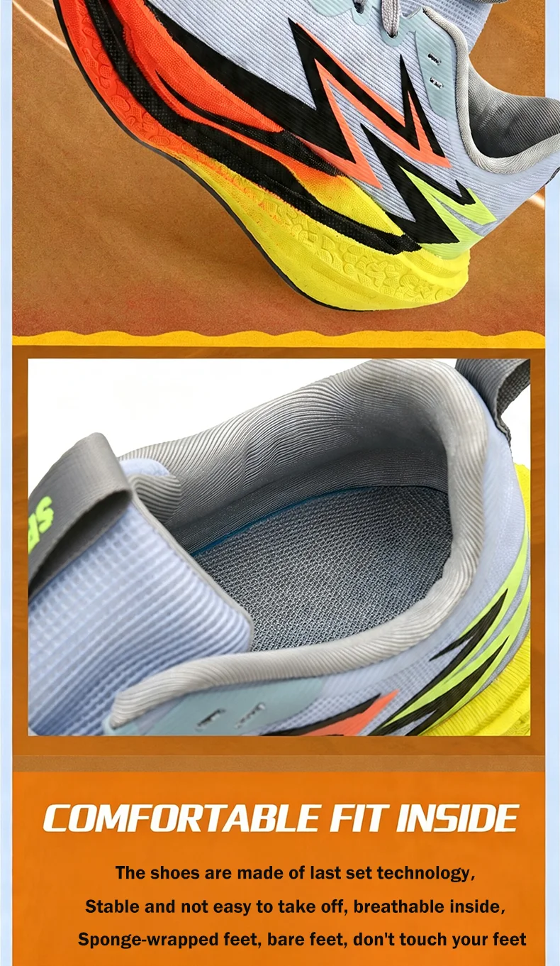 Neue Sportschuhe für Männer Leichte Laufschuhe mit Carbonplatte Atmungsaktive Mesh-Sneaker für Marathonrennen und Leichtathletik-Training – Detail 9