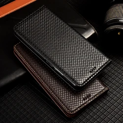 Straw Mat Paragraph Genuine Leather Phone Case Fo rHonor X10 X20 X30 X30i X40 X40i X50 X50i Max GT  Flip Phone Cover