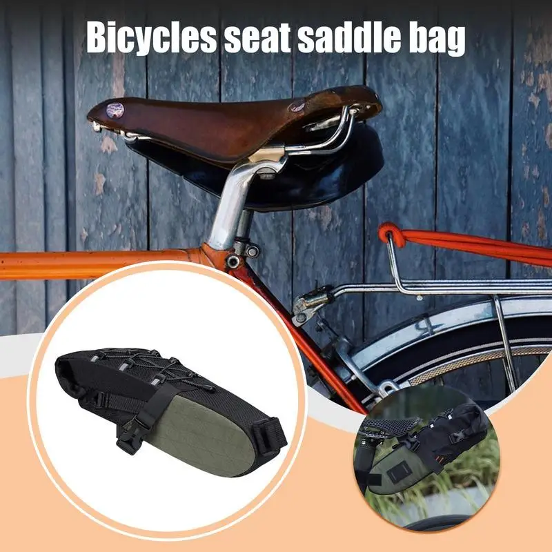 Bikes Pack Under Seat 5.8L Saddle Pouch For Bike Weather Resistant Rear Bags Panniers Portable For Women Men Boys Girls