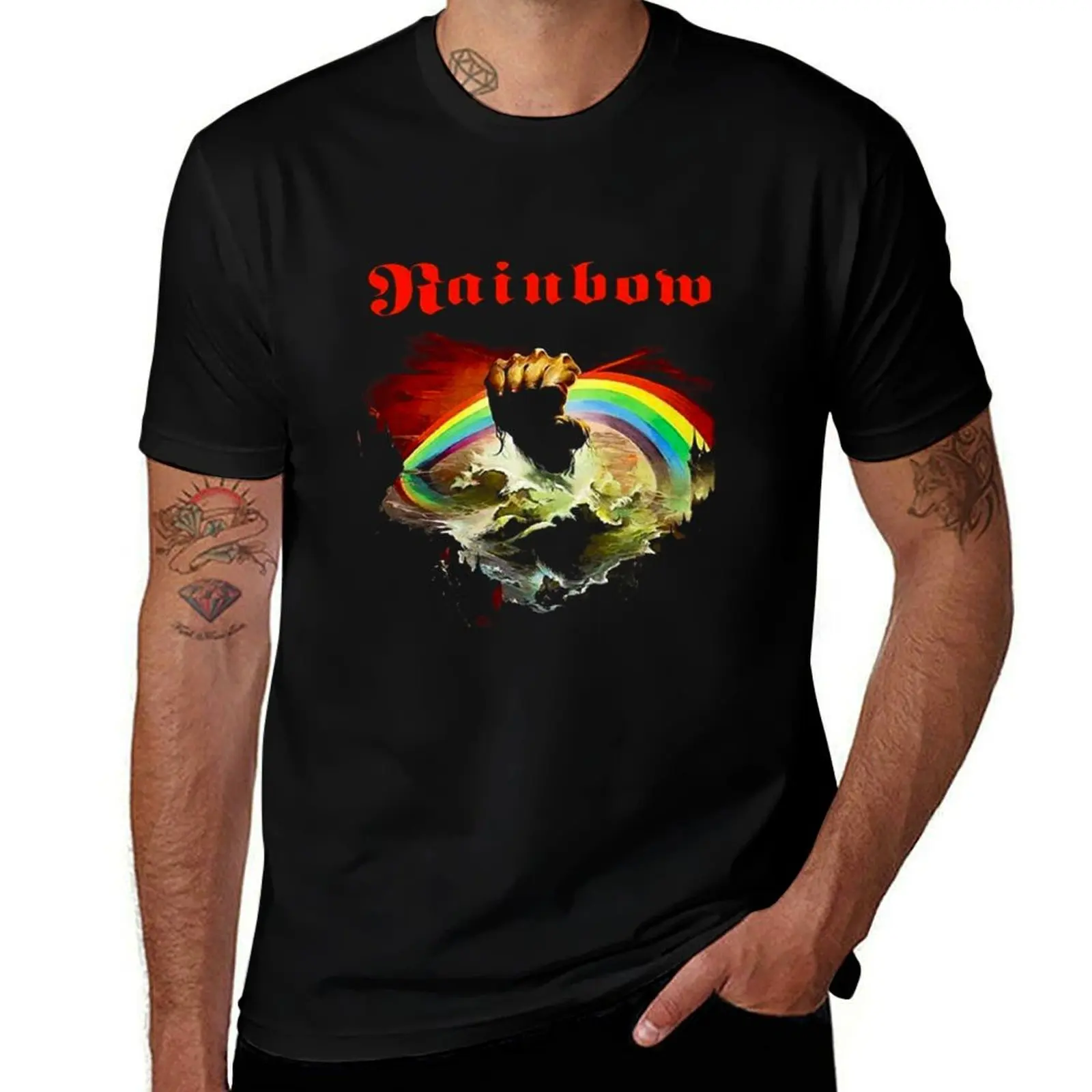 

Rainbow Rising Ritchie Blackmore Rock T-Shirt Daily Work Short Sleeve Top