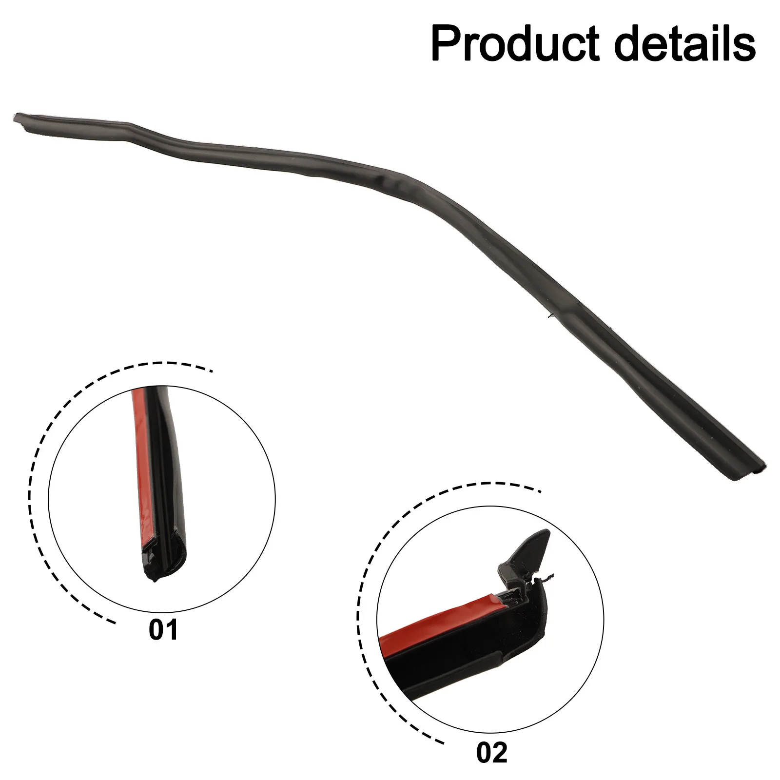 for bmw 51767318509 Seal Left Rear Door Seal Replacement Part Black Color Easy To Use High-quality Materials