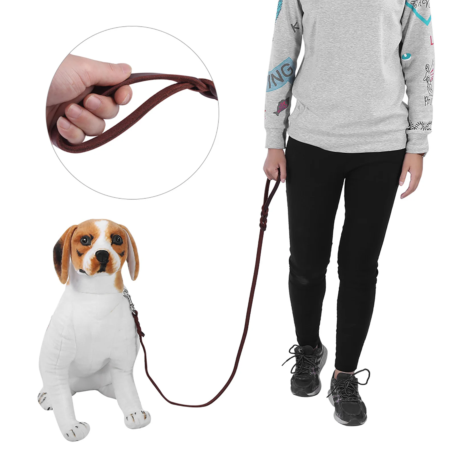3Types Pet Dog Leash Safety Rope Cowhide and Leather Belt For Walking Running Training Dog Training Leash Dog Walking Rope