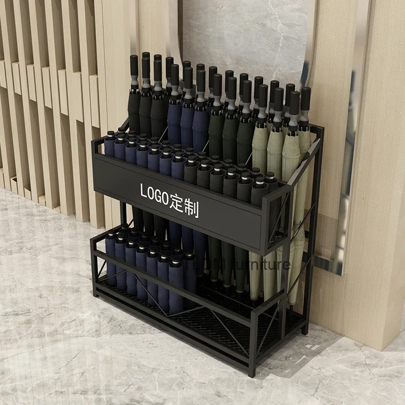 

Display Customized Umbrella Holder Outdoor Adjjstable Black Metal Stand Umbrella Holder Storing Rack Suport Umbrele Hotel