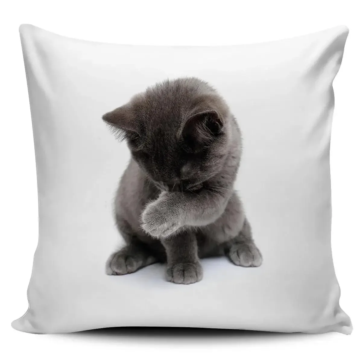 Cute Cat Print Pillowcase Car Ornaments Office Living Room Home Pillowcase