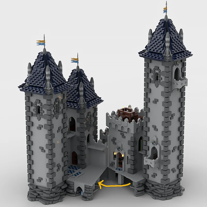Moc Building Blocks Castle de Trois Tours Technology Modular Bricks Model  Gifts Christmas Toys DIY Sets Assembly