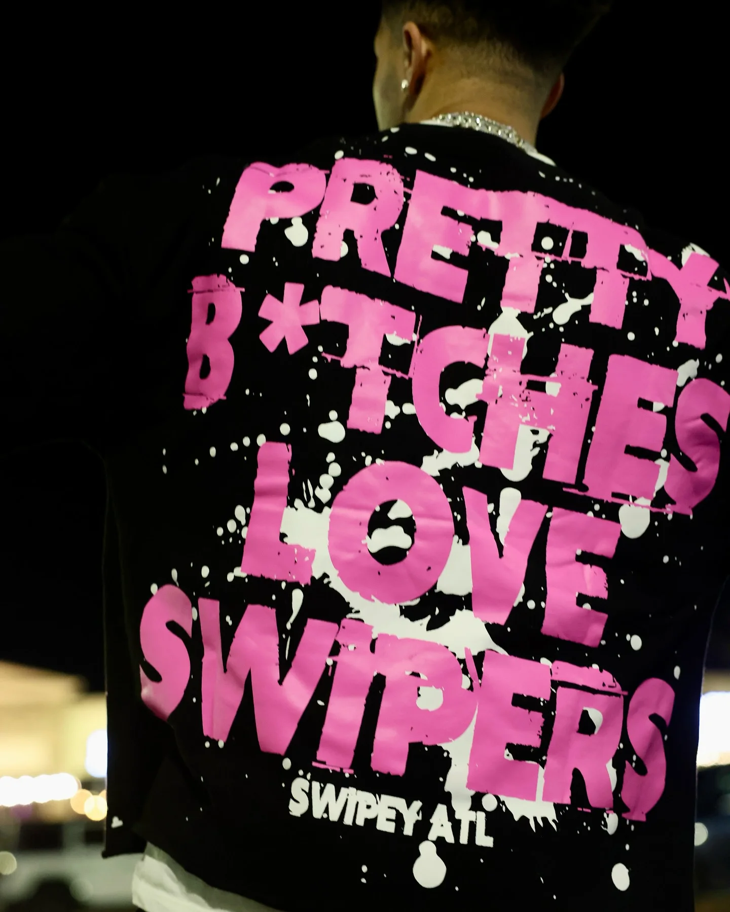 Oversized Pink Pretty Btches Love Swipers graphic t shirts Cropped Printed T shirt Y2k Tops Harajuku Style Couples Gothic tops