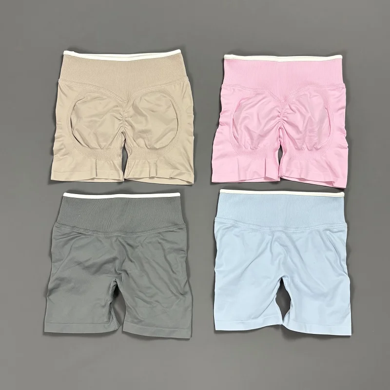 HISTELLO Sport Shorts Women Seamless Tummy Control Butt Lifting Yoga Pants Gym Workout Fitness Running Biker Shorts