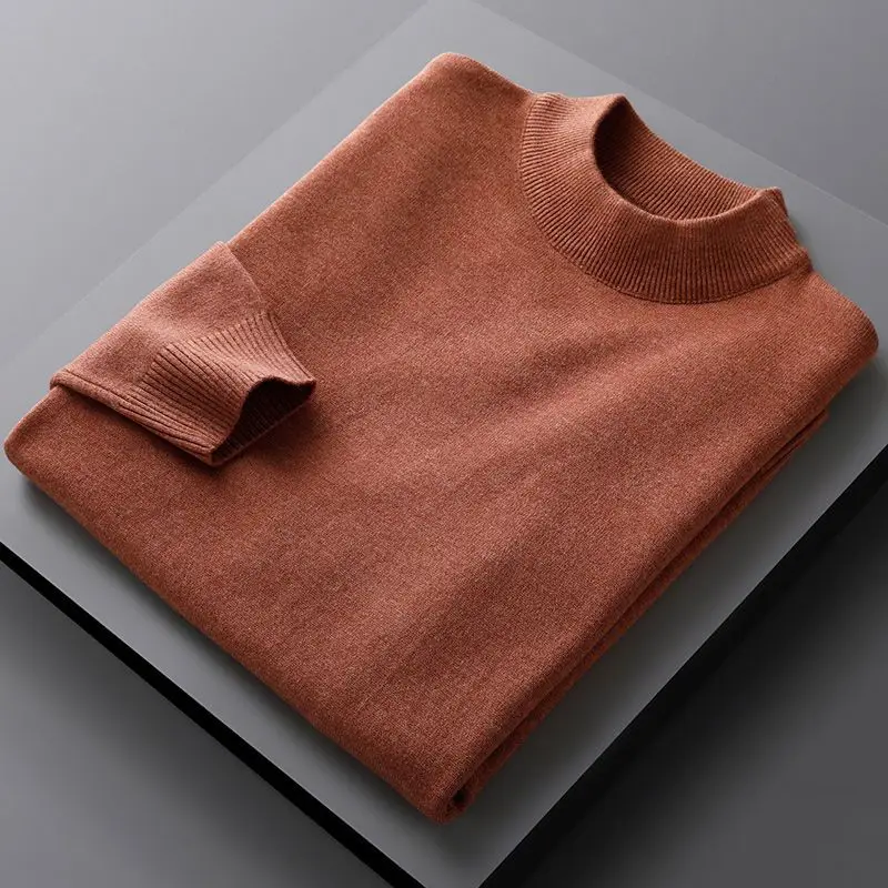 Abbigliamento da uomo Autunno Inverno Manica lunga Nuove magliette T-shirt Girocollo Moda Nuovi comodi maglioni tinta unita