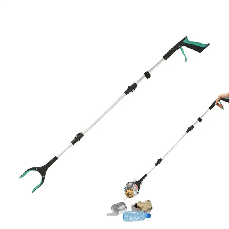 1 pçs dobrável pinça extensor de lixo selecionador pinça mandíbulas 360 graus rotação clipe mão ferramentas ajuda maca alcançadores pickers