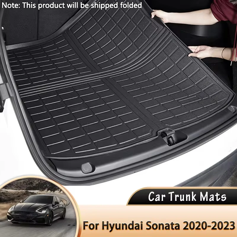 

for Hyundai Sonata DN8 10th 10gen 2020~2023 2021 2022 Accessories Car Rear Trunk Mat Floor Tray Liner Cargo Boot Carpet Mud Auto