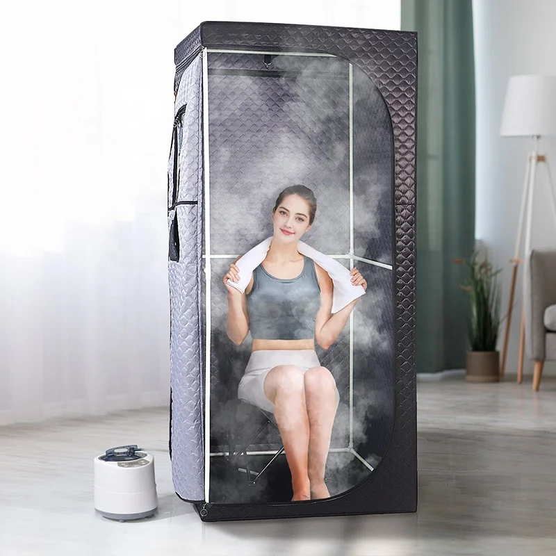 FUMEI Corner Steam Sauna Box Full Body Slimming Detox Portable Sauna Tent 1000w Folding Heating Indoor Sauna