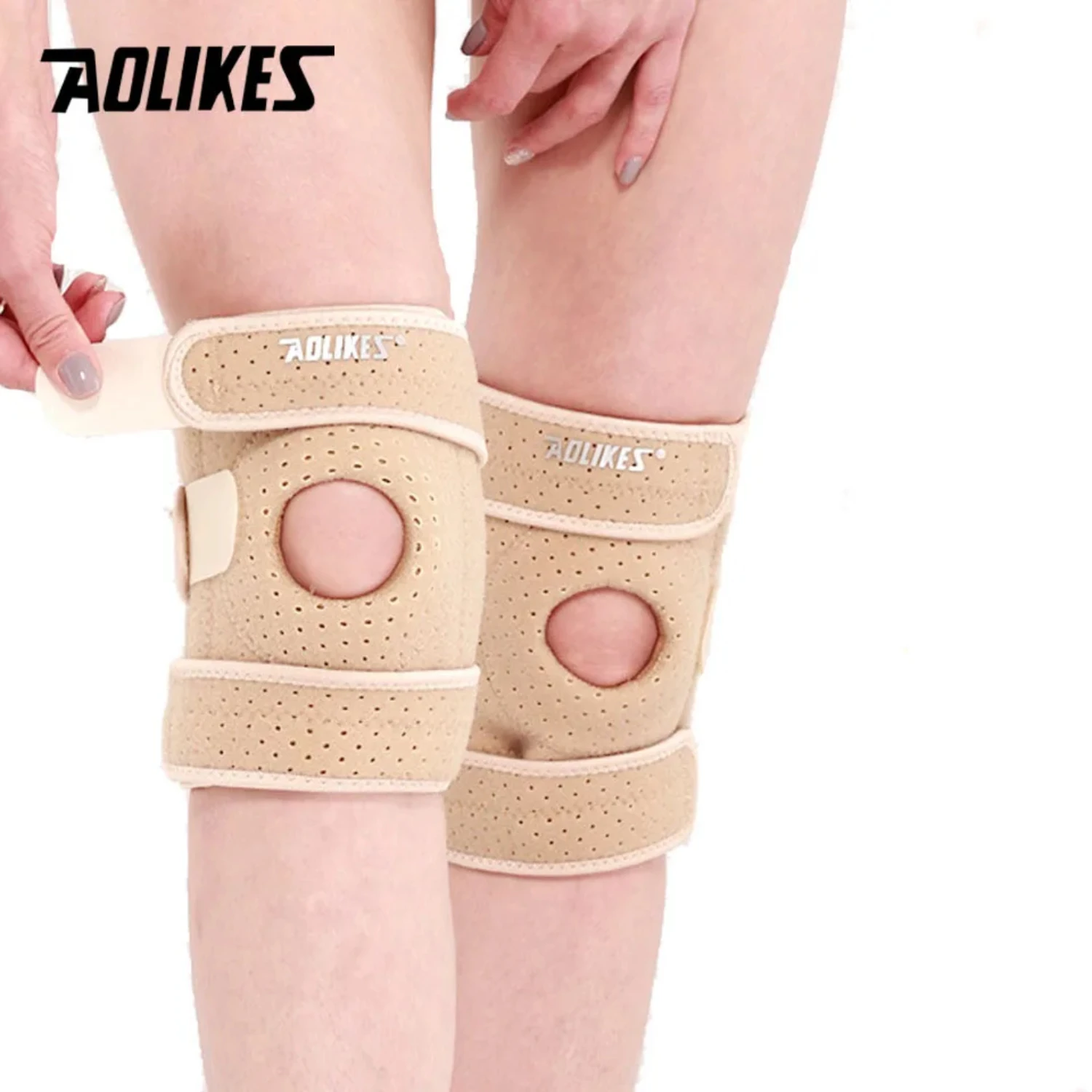 SXHWC 1PC Knee Brace With Side Stabilizers & Patella Gel Pads  Knee Pain Support  Knee Pad  Running,Workout,Arthritis