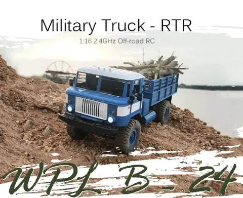 WPL B-24 радиоуправляемый военный грузовик, самодельный внедорожник, полноприводный радиоуправляемый автомобиль, 4 колеса, альпинистский автомобиль B24 ГАЗ-66, игрушка для подарка на день рождения набор для самостоятельной сборки радиоуправляемой машины купить - №5