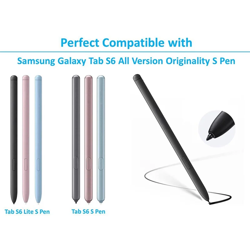 #307Q For Samsung S6 Stylus Nib Felt Refill S7 Series Nib N10 N20 Series Multifunction Soft Tip 5 Nibs 1 Clip,Black (Black)