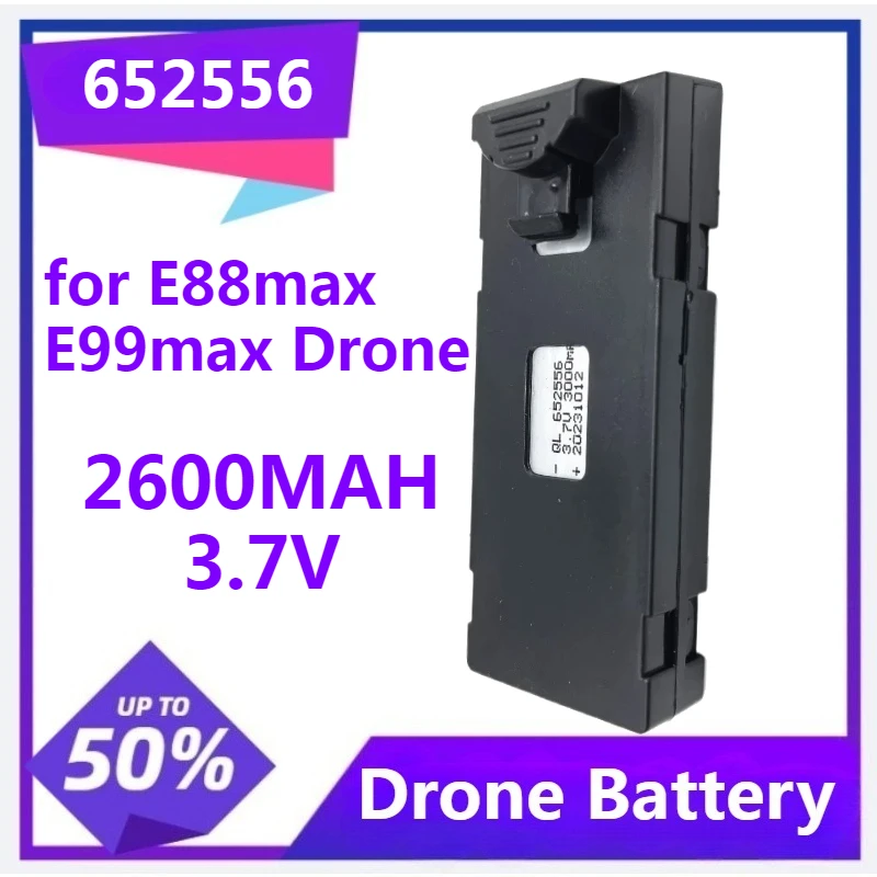 

3PCS 652556 Battery for E88max E99max Drone Rechargeable Battery 2600MAH 3.7V Drone Battery