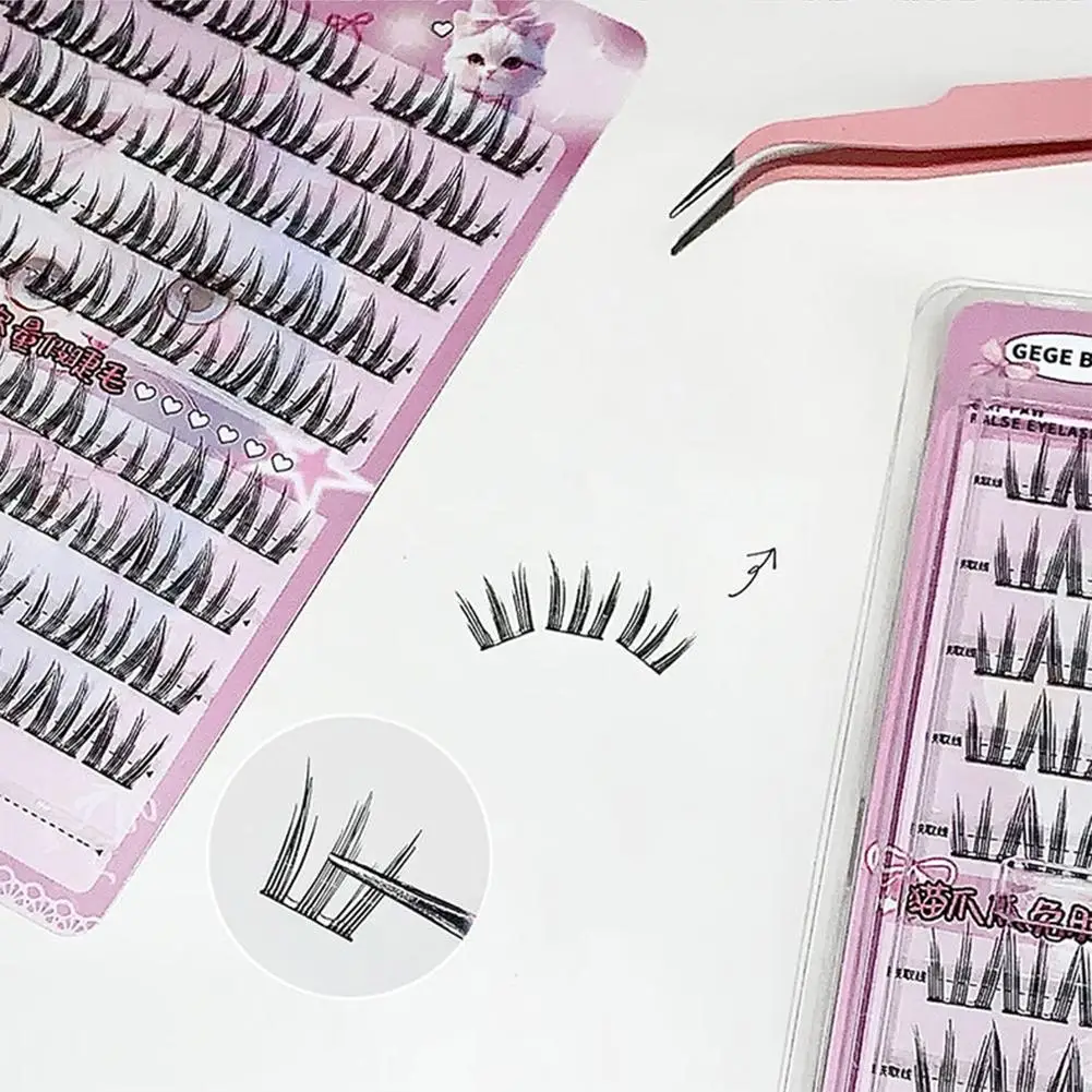 Faux-cils naturels sans colle, grappe unique, sensation Dense, capacité de maquillage pour les yeux, outil, grand N3G6