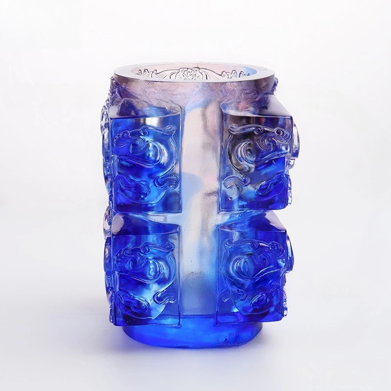 

Glazed pen holder ornament is rising steadily, study desk decoration, souvenirs, handicrafts, gifts for teachers