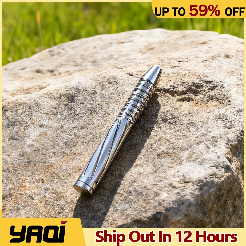 Yaqi BULLET Polished Stainless Steel Men Safety Razor Handle 12mm Diameter And 91mm Length For Mens Precise Shaving Razor Handle