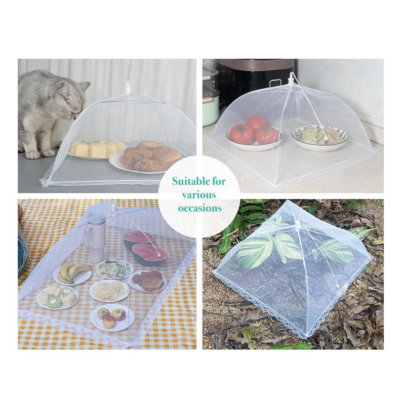 

ABKG 6Packs Food Covers For Outside Mesh, Food Tents/Food Covers For Outdoors, Outdoor Food Covers Food Net Picnic