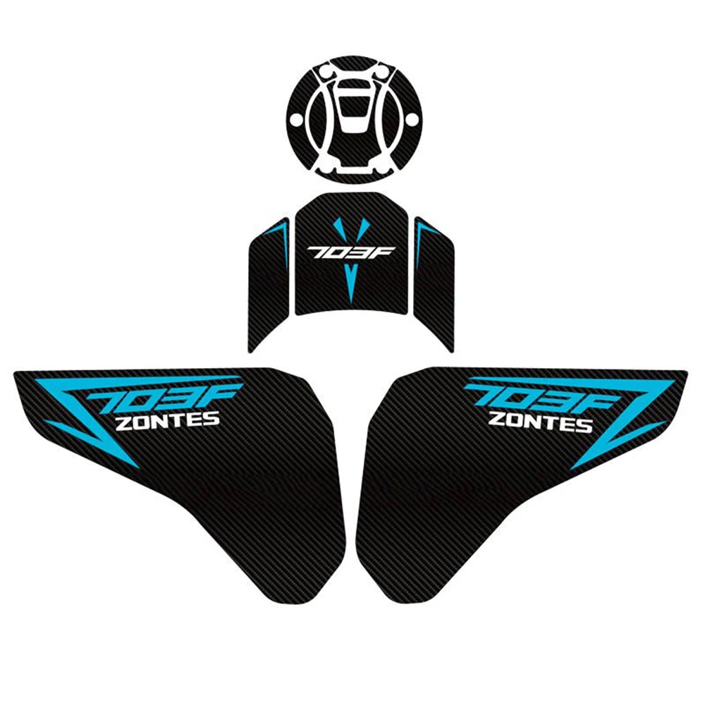 For Zontes 703F 703 F 2024 New Motorcycle Anti Slip Fuel Oil Tank Pad Side Knee Grip Decal Protector Sticker Pads